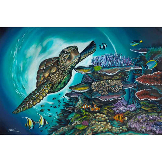 Turtle Reef Wall Art by Ben Stevens